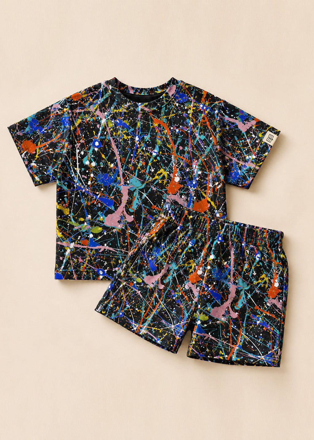 Little Artist Toddler Co-ord Set – Paint Splatter (Black)