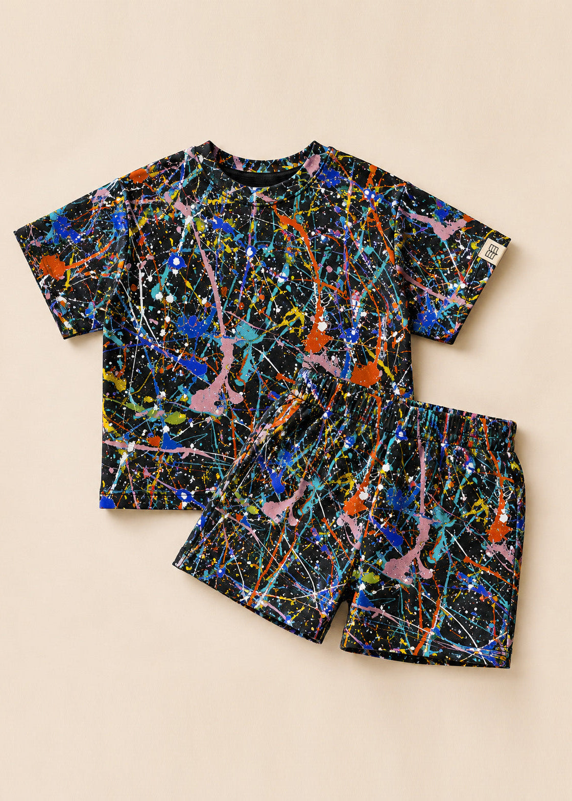 Little Artist Toddler Co-ord Set – Paint Splatter (Black)