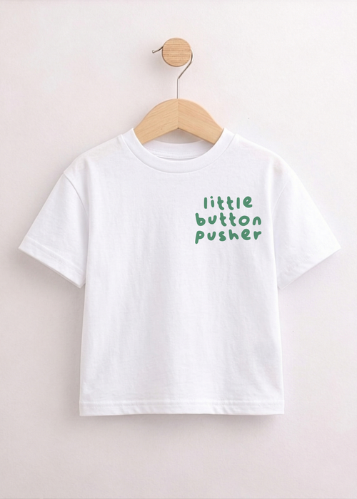 Little Button Pusher Graphic T-shirt